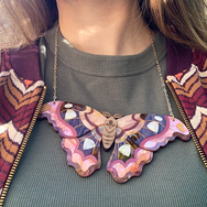 ARTHUR ATLAS MOTH ACRYLIC NECKLACE