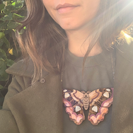 ARTHUR ATLAS MOTH ACRYLIC NECKLACE