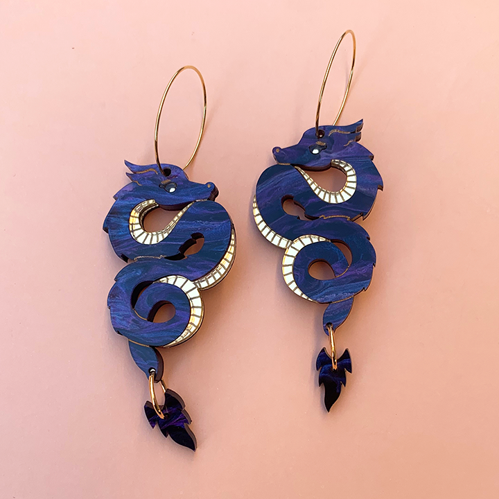YEAR OF THE DRAGON 2024 CELESTIAL ACRYLIC EARRINGS