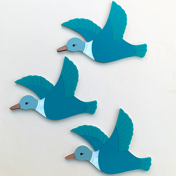 LUCKY DUCKS ACRYLIC WALL ART