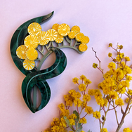 **PRE ORDER** GOLDEN HOUR WATTLE ACRYLIC BROOCH