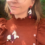 THE ROYAL EQUINE ACRYLIC BROOCH