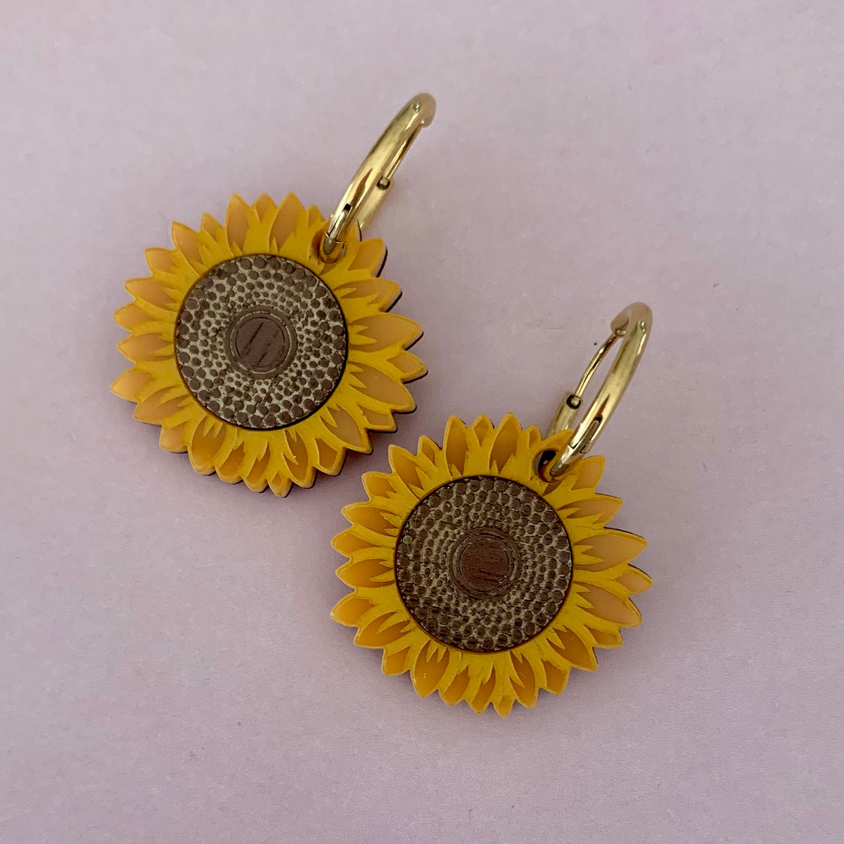 SUNNY SUNFLOWERS HOOP EARRINGS Peppy Chapette