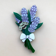 LAVENDER BEE MINE ACRYLIC BROOCH