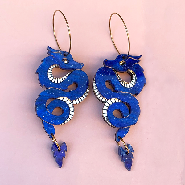 YEAR OF THE DRAGON 2024 OCEAN ACRYLIC EARRINGS