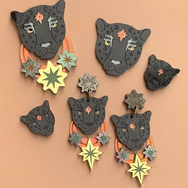 STAR PANTHER ACRYLIC EARRINGS