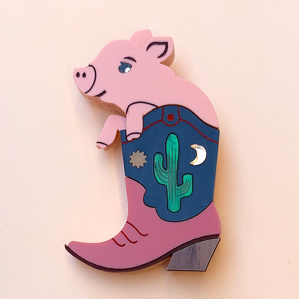 **PRE ORDER** COUNTRY HOG HANK ACRYLIC BROOCH