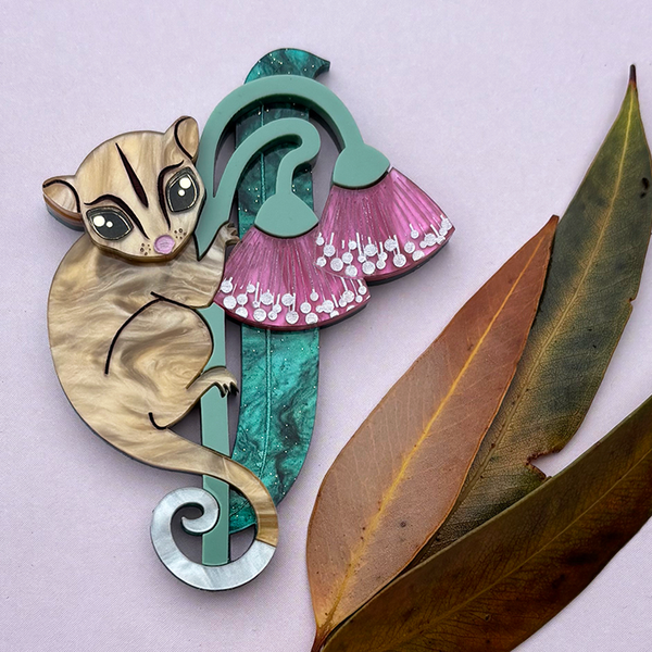 **PRE ORDER** RUBY RINGTAIL POSSUM ACRYLIC BROOCH