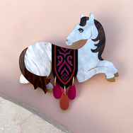 THE ROYAL EQUINE ACRYLIC BROOCH