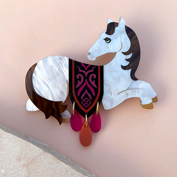 **PRE ORDER** THE ROYAL EQUINE ACRYLIC BROOCH