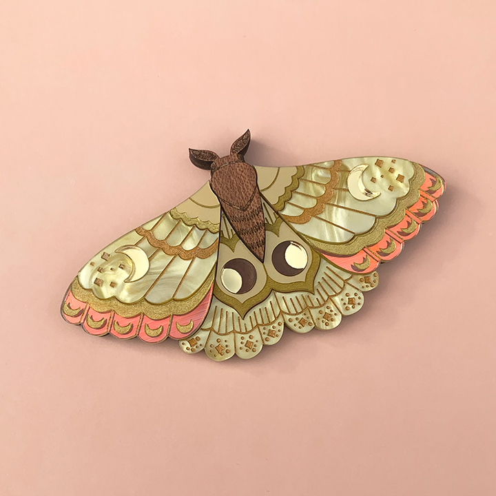 Moth brooch deals