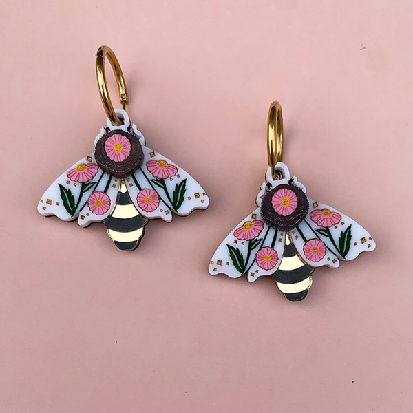 HONEY, I'M THE QUEEN BEE ACRYLIC EARRINGS