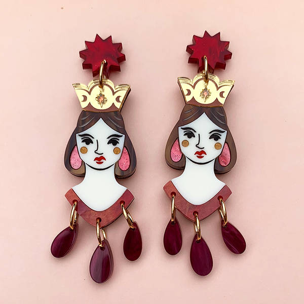 **PRE ORDER** QUEEN OF THE FIRE STAR ACRYLIC BROOCH