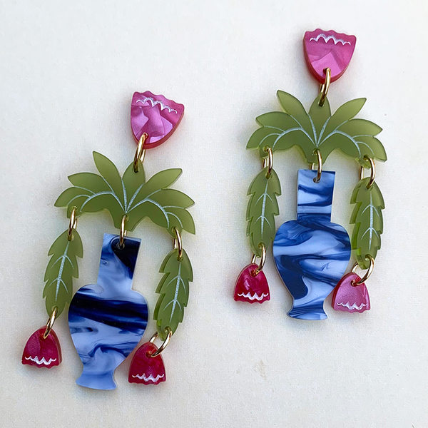 HANGING GARDEN ACRYLIC EARRINGS