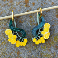 **PRE ORDER** GOLDEN HOUR WATTLE ACRYLIC EARRINGS