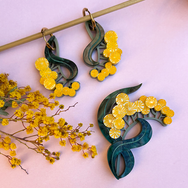 **PRE ORDER** GOLDEN HOUR WATTLE ACRYLIC EARRINGS