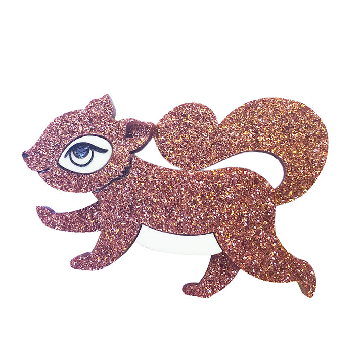 **SECONDS** SQUIRRELLING AWAY FAY ACRYLIC BROOCH