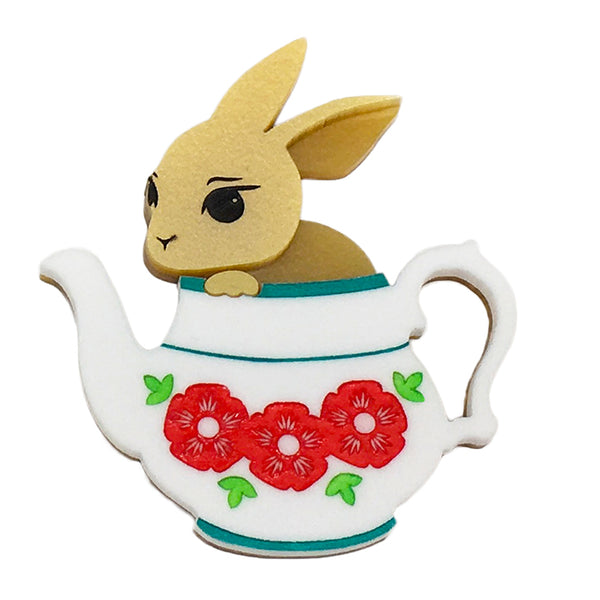 **SECONDS** BUNNY POT POPPY ACRYLIC BROOCH