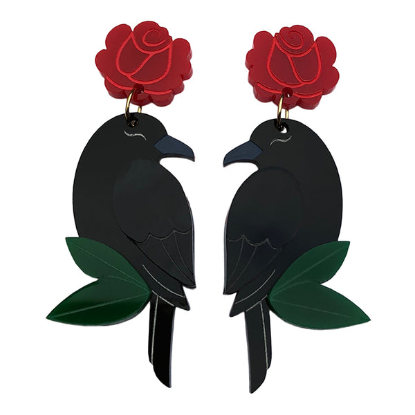 RAVEN ROSE ACRYLIC EARRINGS