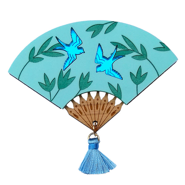 **SECONDS** FANNING FRANCINE ACRYLIC BROOCH