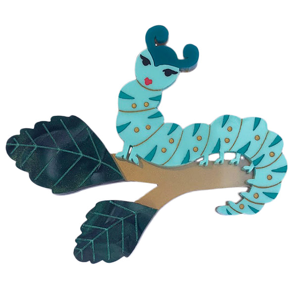 **SECONDS** MISS CATERPILLAR MINX ACRYLIC BROOCH