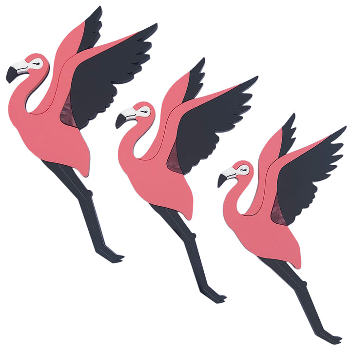 FLYING FLAMINGOS WALL ART