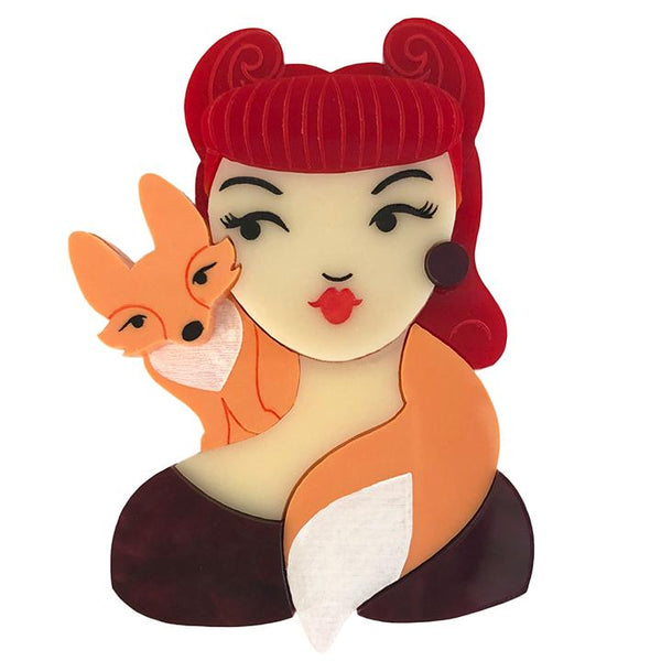 **SECONDS** MISS ROXY FOX BROOCH ORANGE
