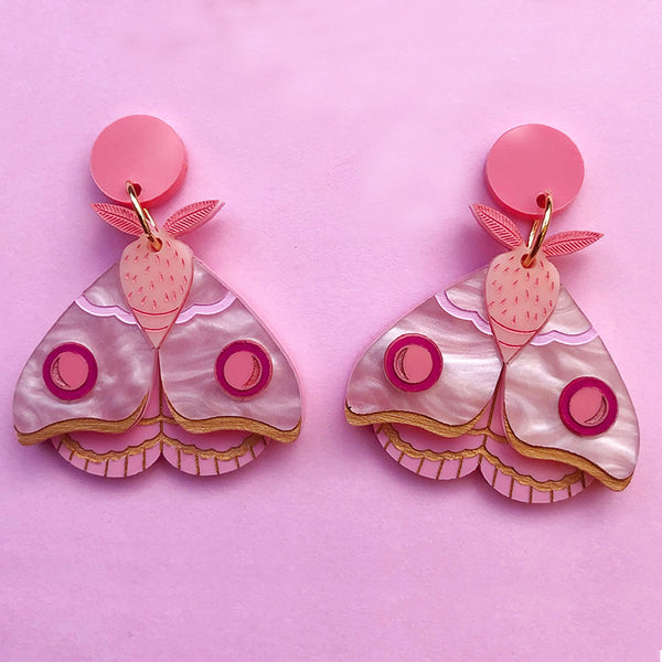 **PRE ORDER** HELENA GUM MOTH PINK EARRINGS