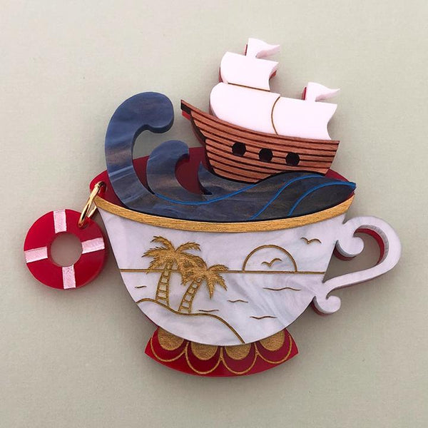 **SECONDS** STORM IN A TEACUP BROOCH