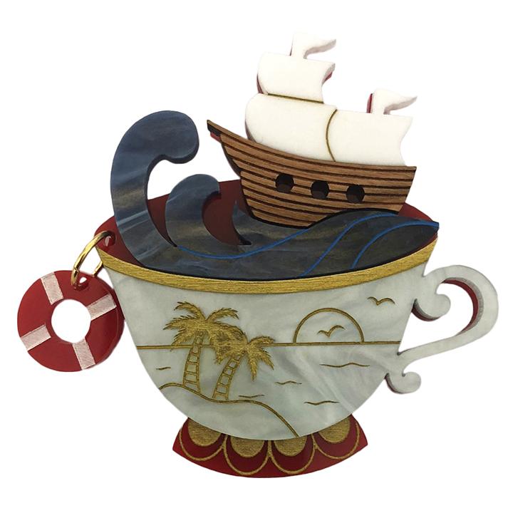 **SECONDS** STORM IN A TEACUP BROOCH