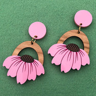 **SECONDS** SUNNY SIDE LIGHT PINK ACRYLIC EARRINGS