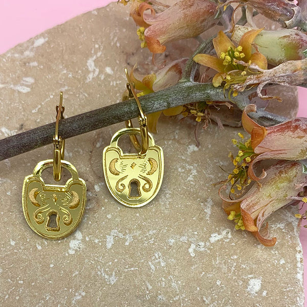 CELESTIAL LOCK ACRYLIC EARRINGS