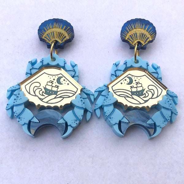 **SECONDS** MARNIE MOON CRAB EARRINGS